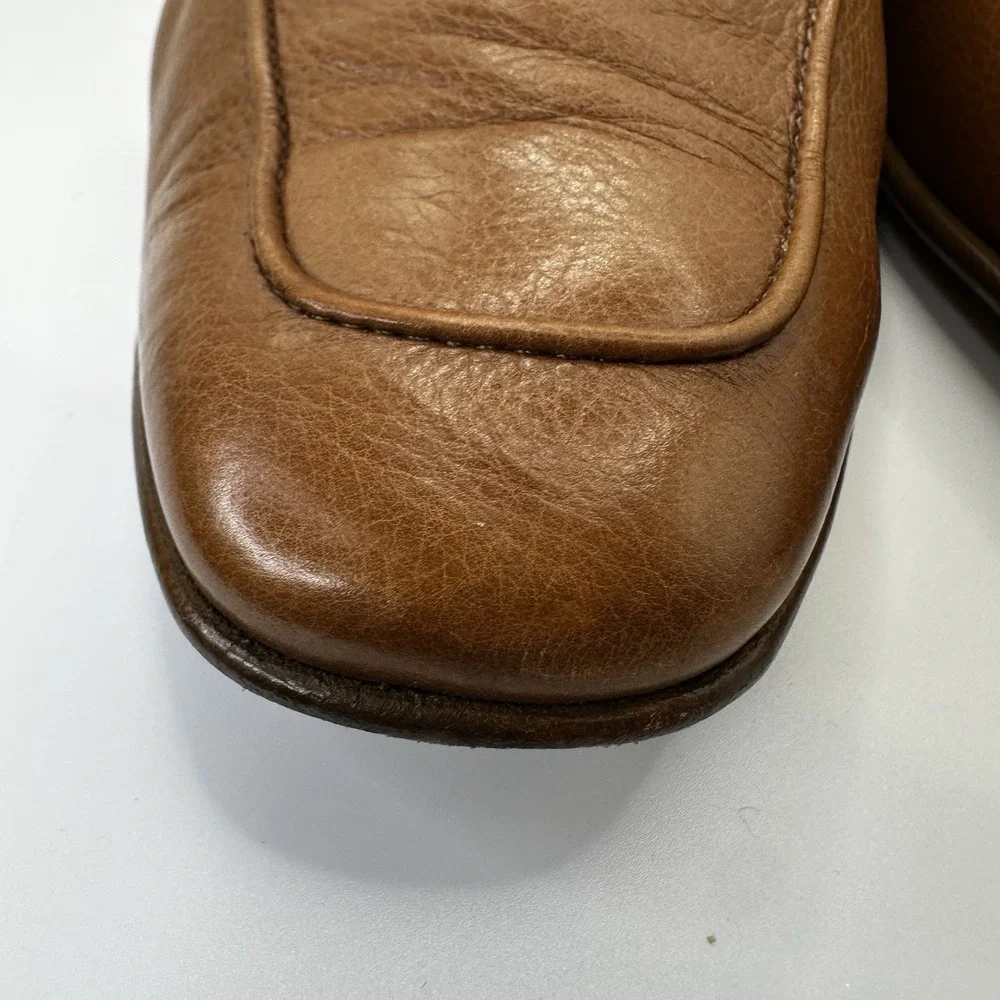 Gravati For Neiman Marcus Italian Brown Leather Penny Loafer Slip On Shoe 10.5 M